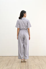 CORRIE JUMPSUIT IN POWDER LILAC