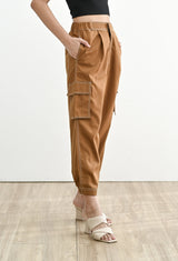 ROBIN CARGO PANTS IN CLAY BROWN