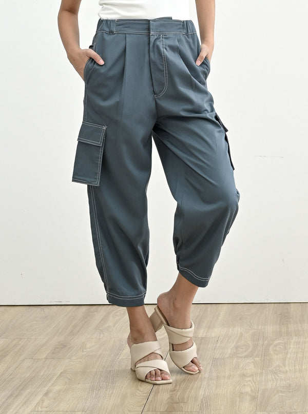 ROBIN CARGO PANTS IN DENIM BLUE