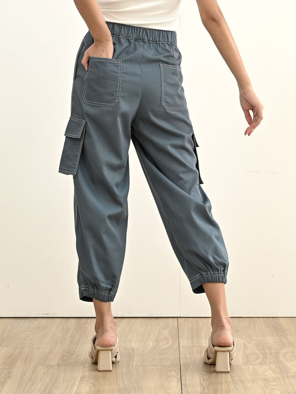 ROBIN CARGO PANTS IN DENIM BLUE