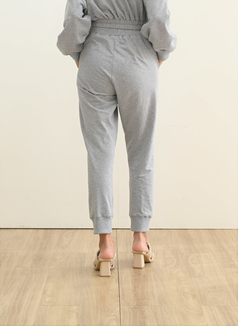 TERRY JOGGER PANTS IN MISTY GREY