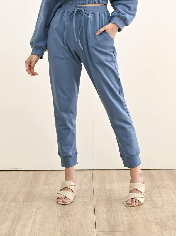 TERRY JOGGER PANTS IN DEEP BLUE