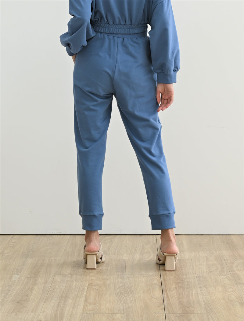 TERRY JOGGER PANTS IN DEEP BLUE