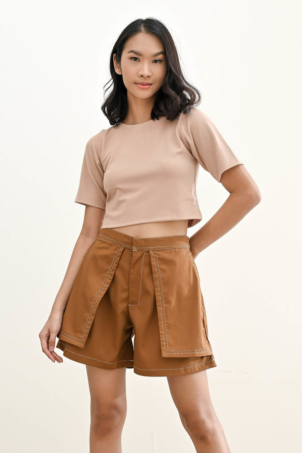 FINLEY SHORT IN CLAY BROWN