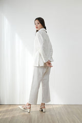 Fearless Linen Top outer in White