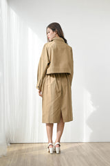 Kind Simple Midi Skirt in Camel