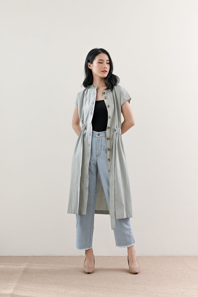 Neil Outer Dress in Grey Sage