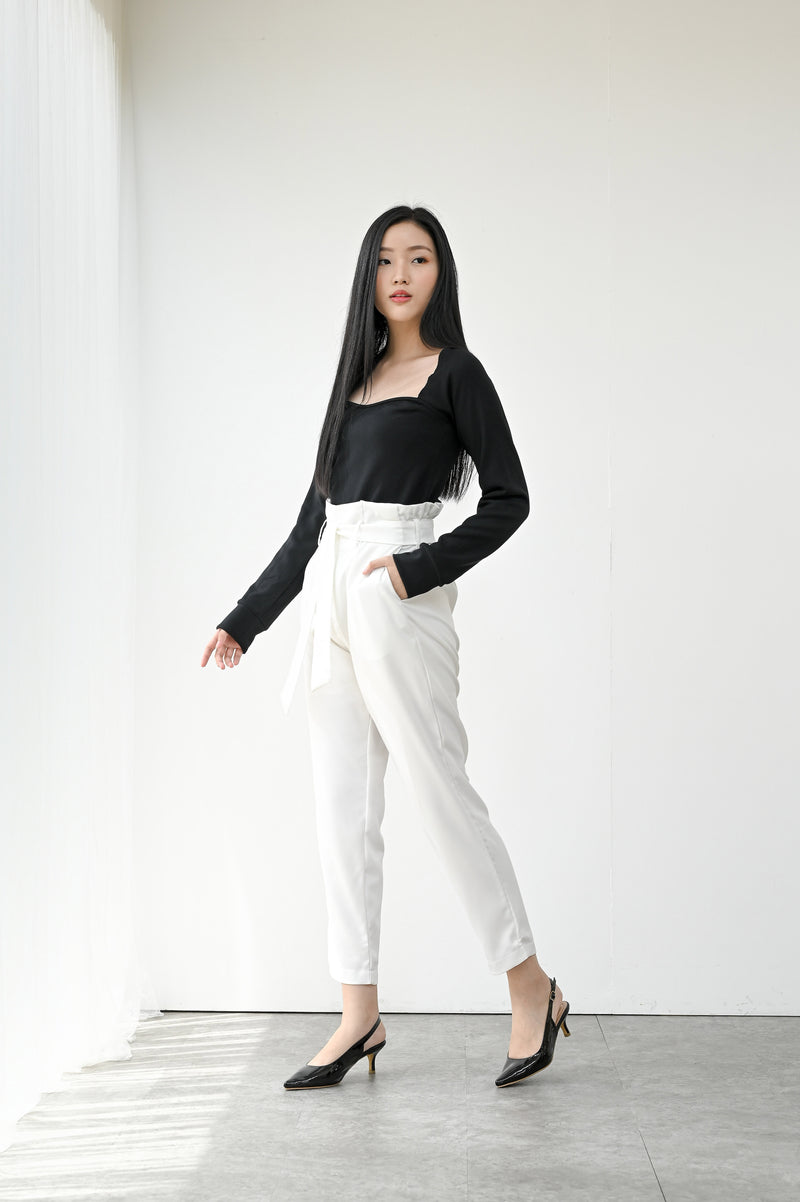 Gaia Highwaist Pants in White