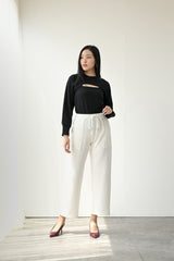 Monza Comfy Cullote Pants in White