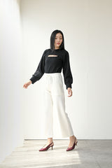 Monza Comfy Cullote Pants in White