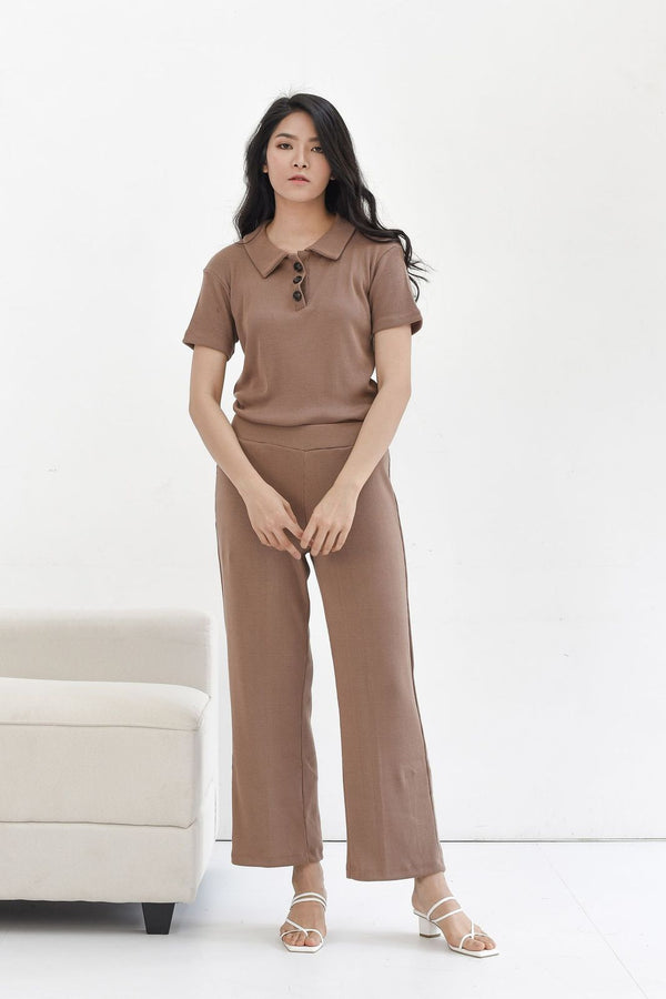 Home Rib Cullote Pants in Milo